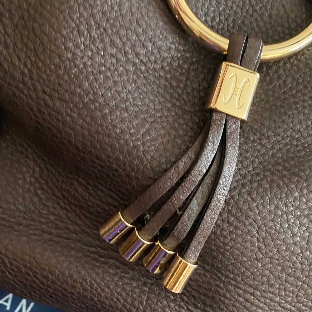 COLE HAAN Collection C06 Gorgeous Brown Leather Handbag, braided strap - Picture 8 of 16